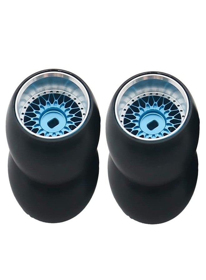 UURCSKY RC 1/28 Drift Wheels,Alloy RC Wheel Tires for 1/28 Wltoys K969 K989 P929 kyosho Rally Model car Upgraded Part 4pcs/Set(Blue) - Image 2